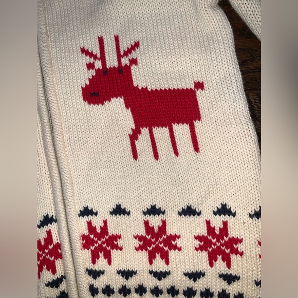 Hanna Andersson Reindeer Snowflake Cotton Sweater 140/10 - Picture 3 of 5